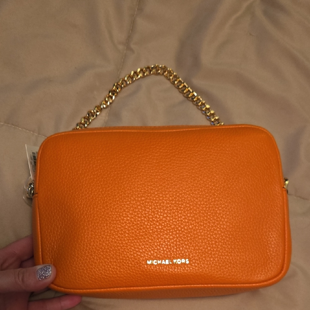 NWT Michael Kors Vibrant Orange Crossbody